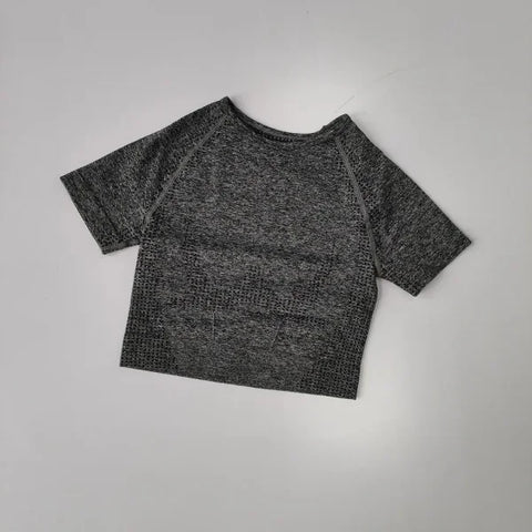 Women Seamless Yoga T-Shirt Fitness Crop Top Workout Gym Shirts Short Sleeve Quick-drying Yoga T-shirts Sportswear