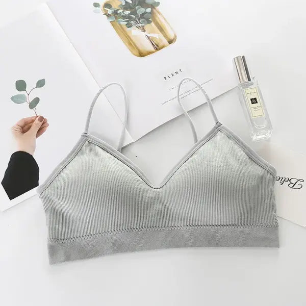 Women Sports Bras Fast Dry Elastic Padded Gym Running skeep Bra Solid color Fitness Yoga Sport breathable Tops - GRAY