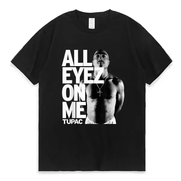 Women T-shirt Rapper Tupac Tops Hip Hop Streetwear Graphic T Shirts Oversized Short Sleeves Tee Men T Shirt