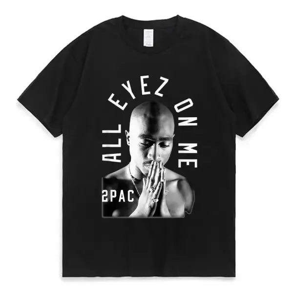 Women T-shirt Rapper Tupac Tops Hip Hop Streetwear Graphic T Shirts Oversized Short Sleeves Tee Men T Shirt