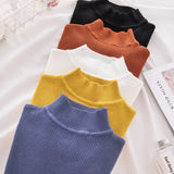 Women’s Turtleneck Knit Sweater – Soft Cashmere Feel Basic Pullover for Autumn & Winter