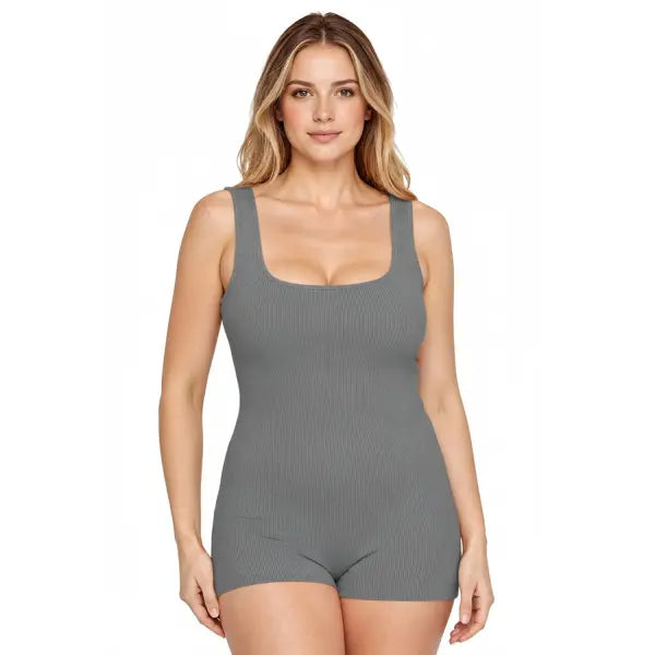 Women Waist Trainer Bodysuit Black – Tummy Control Slimming Shapewear - Blue 2XL - None