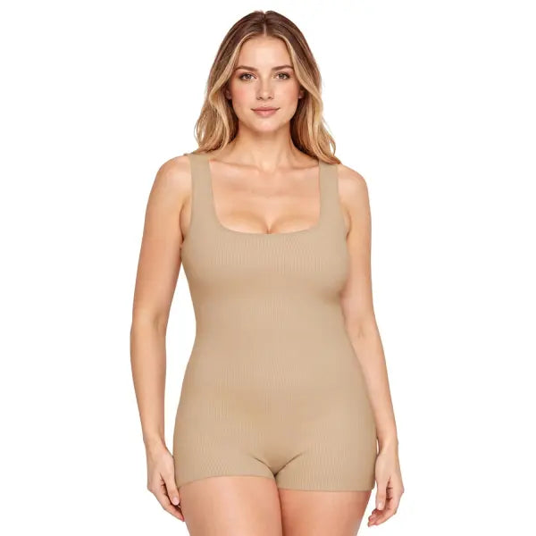 Women Waist Trainer Bodysuit Black – Tummy Control Slimming Shapewear - Skin 2XL - None