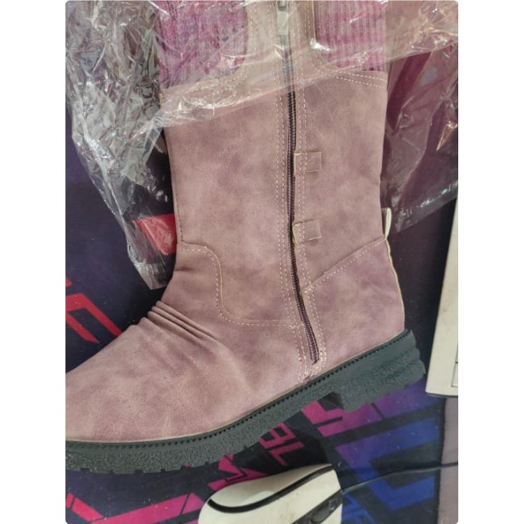 Women Winter Boots Mid-Calf Snow Boots - Purple / 35