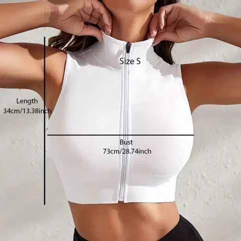 Women’s 2-Piece Zipper Yoga Set - Sexy Close-Fitting Breathable Workout Outfit