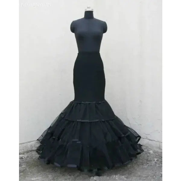 Women’s Black Mermaid Bridal Petticoat – Elegant Underskirt for Wedding Gowns