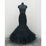 Women’s Black Mermaid Bridal Petticoat – Elegant Underskirt for Wedding Gowns