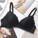 Women’s Bra Smooth 3/4 Coverage Big Large Lingerie Seamless Wire free Push Up Support Bras ABC Cup Size 70-90 Black