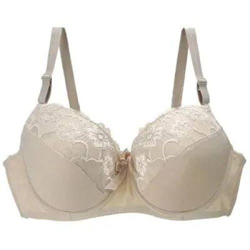 Women’s Bras - Stylish BCDE Cup Bras in 34/75 to 44/100 Size - Beige / 85E