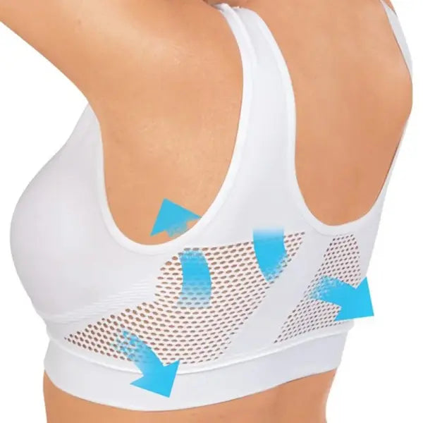 Women’s Breathable Sports Vest Bra Sweat-absorbent Shockproof Pad Sports Top Track and Field Gym Running Fitness Sports