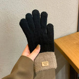 Women’s Cable Knit Touchscreen Gloves – Warm Fleece-Lined Winter Mittens for Girls & Women