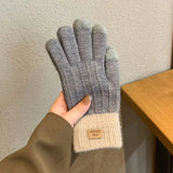 Women’s Cable Knit Touchscreen Gloves – Warm Fleece-Lined Winter Mittens for Girls & Women