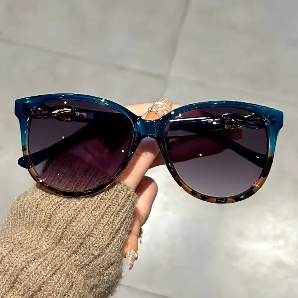 Cat Eye Sunglasses Polycarbonate Retro Fashion Eyewear - blue