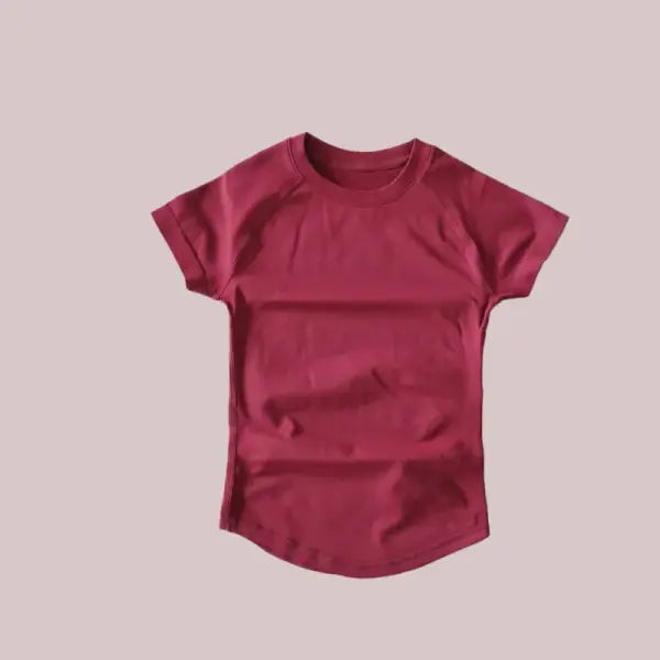 Women’s Compression Workout T-Shirt Slim Fit Impact Athletic Top - Winterberry / XS（old）