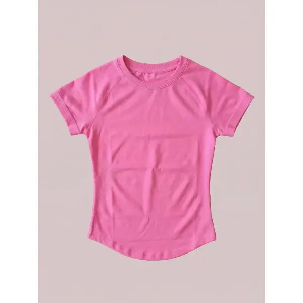 Women’s Compression Workout T-Shirt Slim Fit Impact Athletic Top - Blossom / L