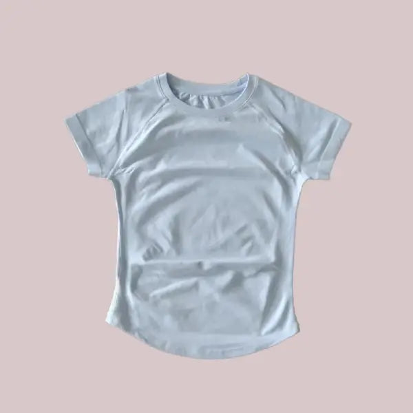 Women’s Compression Workout T-Shirt Slim Fit Impact Athletic Top - Ice blue / L