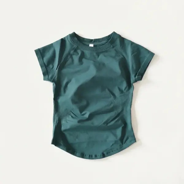 Women’s Compression Workout T-Shirt Slim Fit Impact Athletic Top - Pine / M