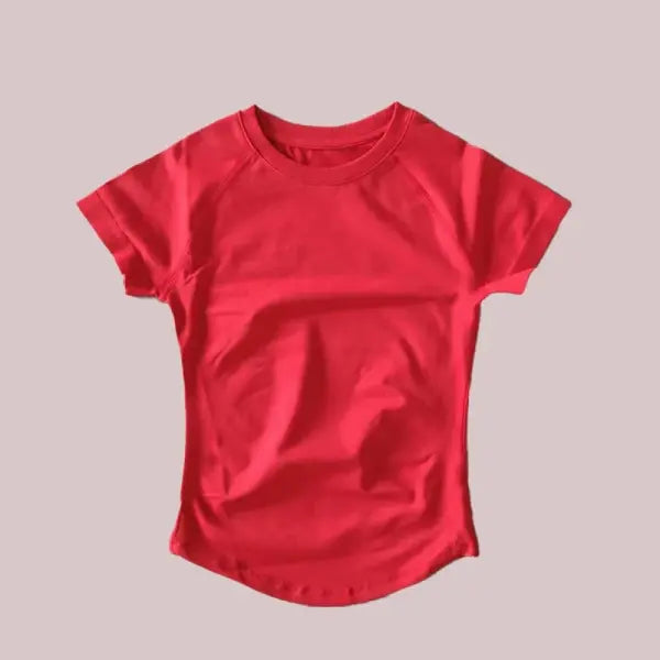 Women’s Compression Workout T-Shirt Slim Fit Impact Athletic Top - Wild Berry Red / S