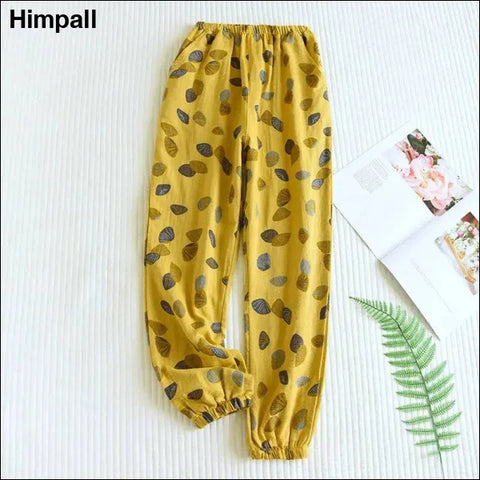 Women’s Cotton Pajama Pants – Comfortable & Fashionable Sleepwear - yellow / XL