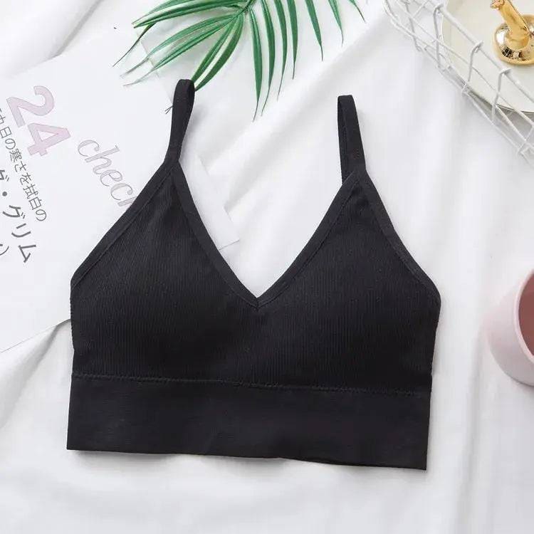 Women’s Crop Top – Trendy and Comfortable Seamless Camisole - black / 40-55 kg