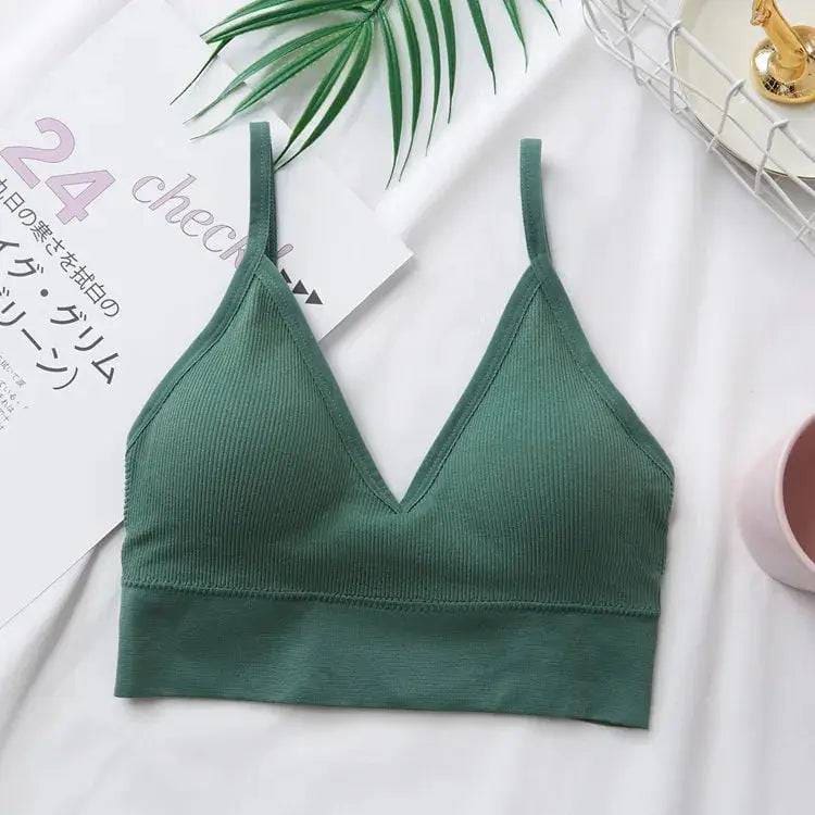 Women’s Crop Top – Trendy and Comfortable Seamless Camisole - green / 40-55 kg