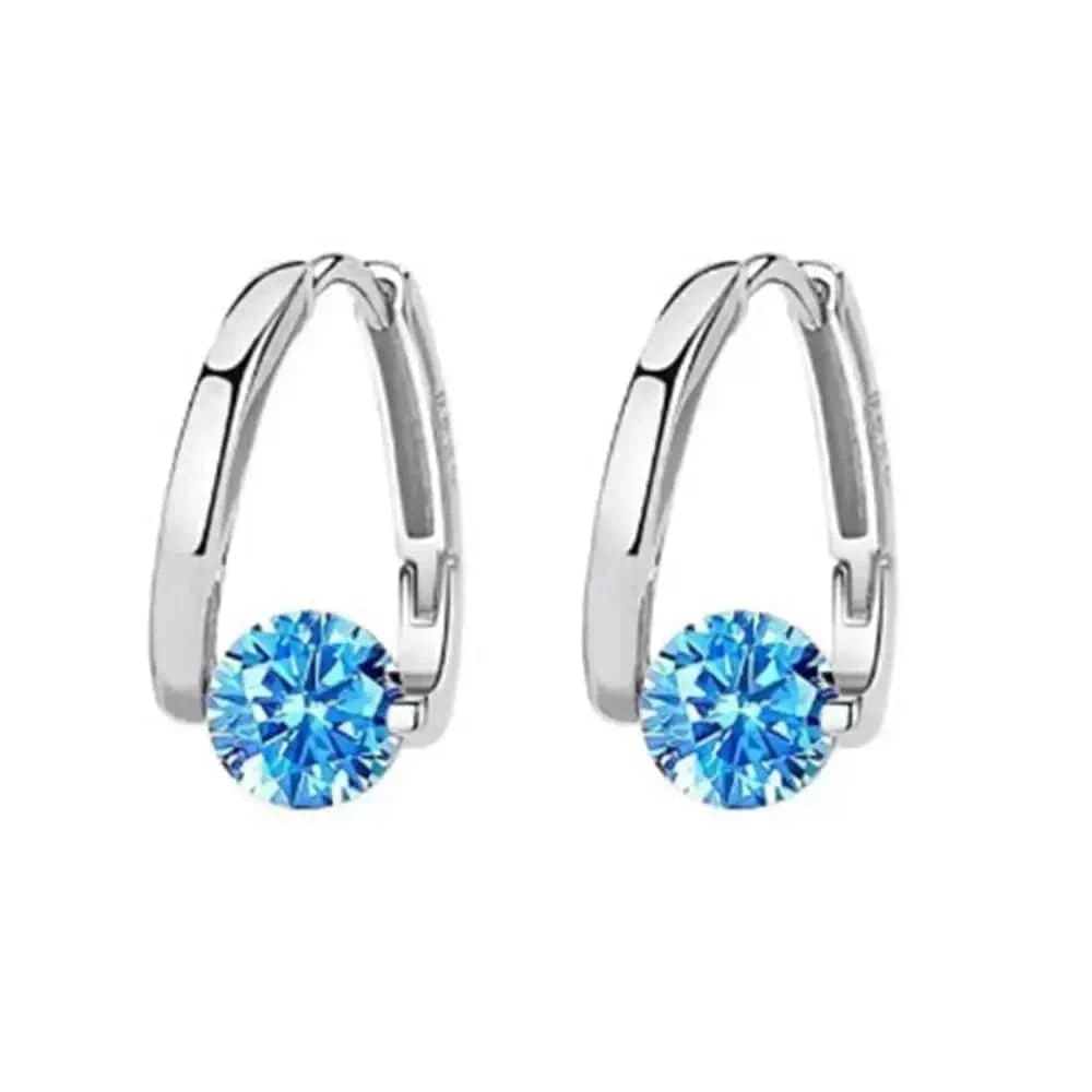 Women’s Earrings – Lymphvity Magnet Therapy Germanium Ear Studs - S-blue