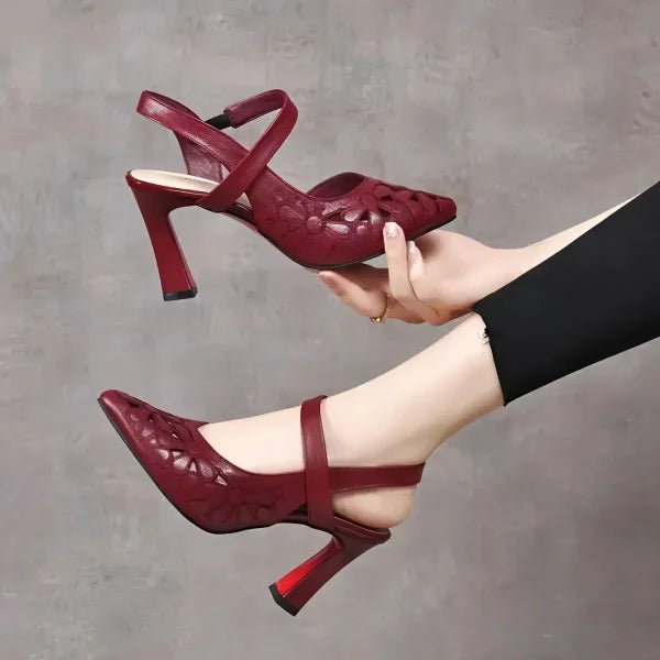 Women’s Fashion Mesh Heel Pumps - Breathable Buckle Strap Shoes - o / 39