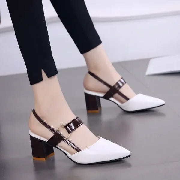 Women’s Fashion Mesh Heel Pumps - Breathable Buckle Strap Shoes - z / 35