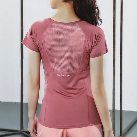 Women's Fashion Polyester Short Sleeve Top - Himpall