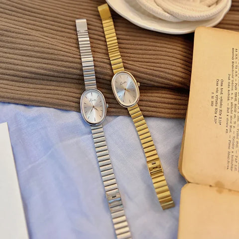 Women’s Fashionable Gold Bracelet Watch – Vintage Luxury Quartz Watch for Ladies
