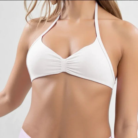 Women’s High Support Strappy Sports Bra – Seamless Halter Workout Yoga Top with Scrunch Detail - Himpall