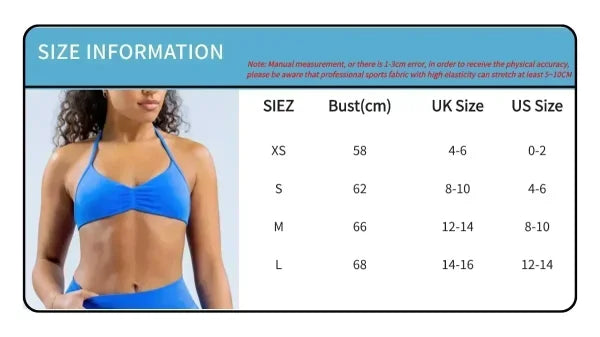 Women’s High Support Strappy Sports Bra – Seamless Halter Workout Yoga Top with Scrunch Detail - Himpall