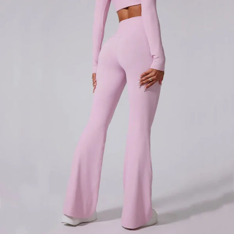 Women’s High Waist Flared Leggings - Tummy Control Yoga & Fitness Pants - Himpall