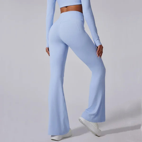 Women’s High Waist Flared Leggings - Tummy Control Yoga & Fitness Pants - Himpall