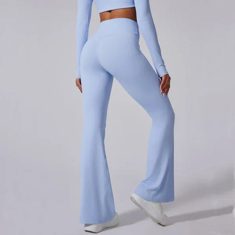 Women’s High Waist Flared Leggings - Tummy Control Yoga & Fitness Pants - Himpall