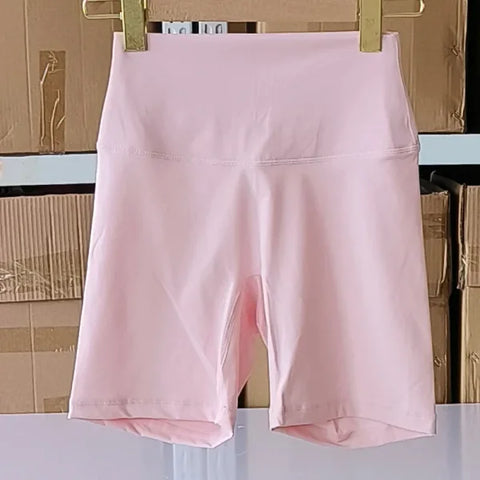 Women’s High Waist Sports Shorts – Slim Fit Butt Lift Yoga & Gym Running Shorts - Rose powder / S