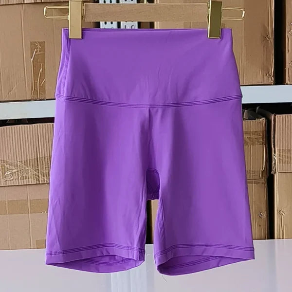 Women’s High Waist Sports Shorts – Slim Fit Butt Lift Yoga & Gym Running Shorts - Calamus purple / S