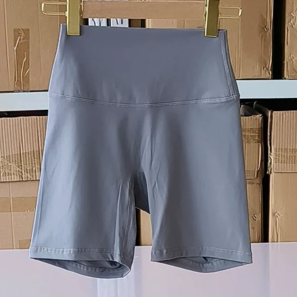 Women’s High Waist Sports Shorts – Slim Fit Butt Lift Yoga & Gym Running Shorts - Rhinoceros grey / S
