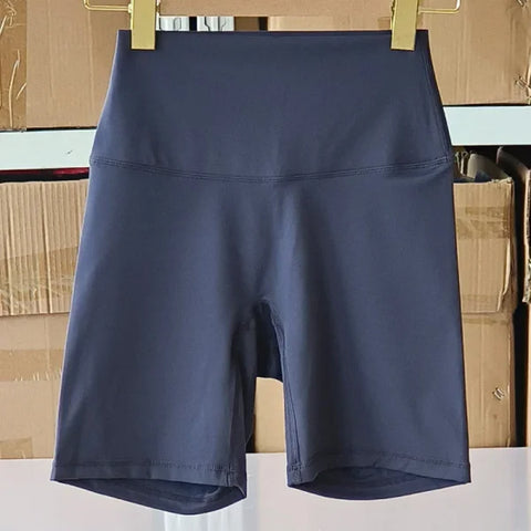 Women’s High Waist Sports Shorts – Slim Fit Butt Lift Yoga & Gym Running Shorts - Light purple gray / S