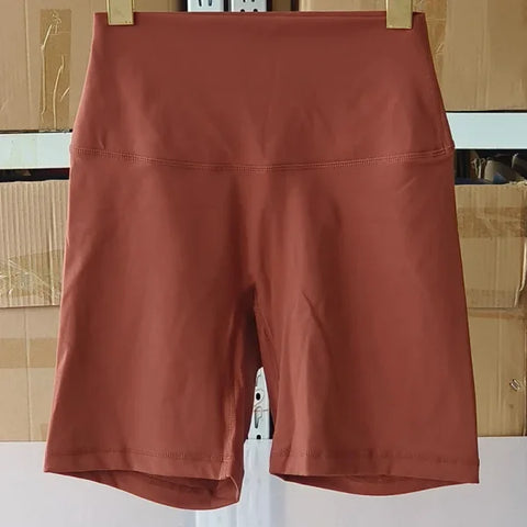 Women’s High Waist Sports Shorts – Slim Fit Butt Lift Yoga & Gym Running Shorts - Bronze / L