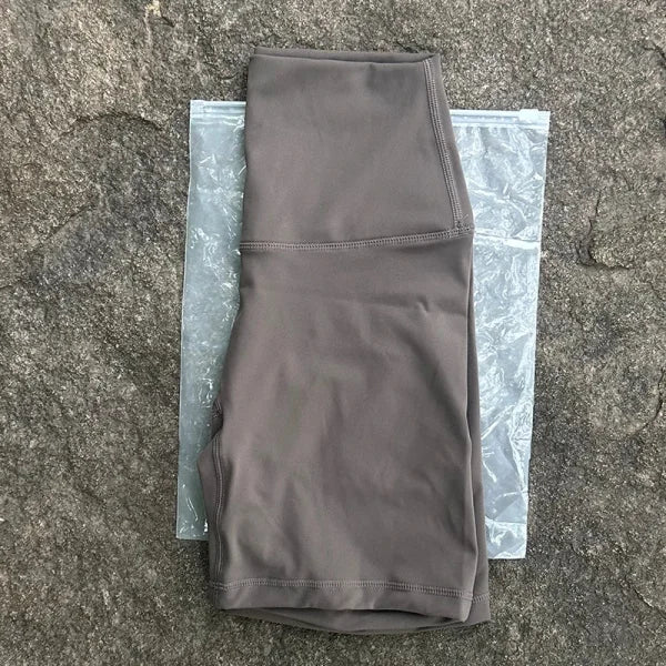 Women’s High Waist Sports Shorts – Slim Fit Butt Lift Yoga & Gym Running Shorts - Khaki brown / S