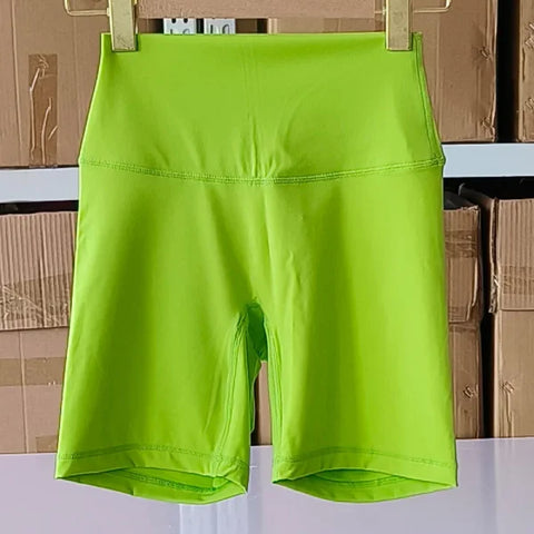 Women’s High Waist Sports Shorts – Slim Fit Butt Lift Yoga & Gym Running Shorts - Yellow green / S