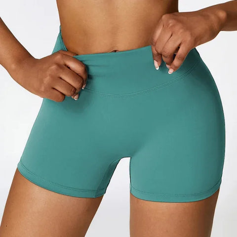 Women's High Waist Yoga Shorts – Breathable Quick-Dry Fitness & Running Shorts - Himpall