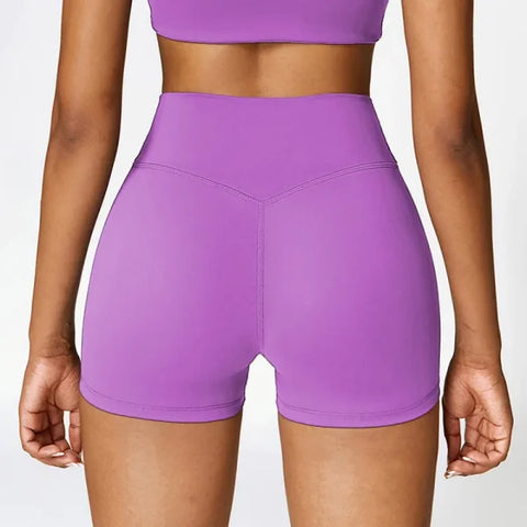 Women's High Waist Yoga Shorts – Breathable Quick-Dry Fitness & Running Shorts - Himpall