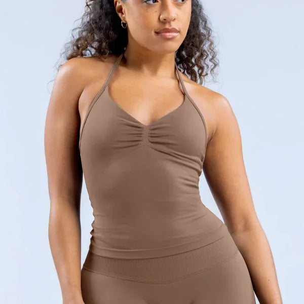Women's Knit Broadcloth Top in Nylon - Himpall