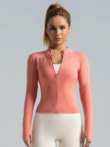 Women’s Long-Sleeved Sunscreen Yoga Suit for Fitness Activities - Himpall