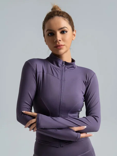 Women’s Long-Sleeved Sunscreen Yoga Suit for Fitness Activities - Himpall