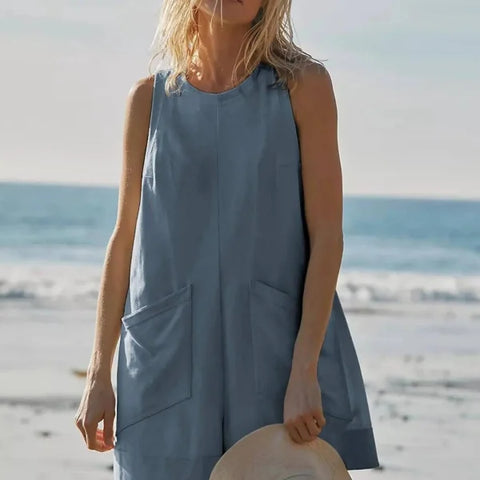 Women’s Loose Casual Jumpsuit Summer Sleeveless