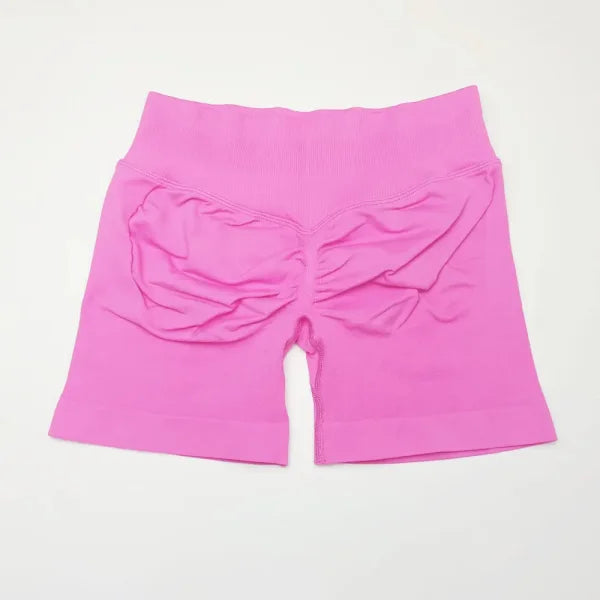Women’s Low Rise Seamless Biker Shorts – Scrunch Booty, Hip Lifting Gym Workout & Running Leggings - Himpall