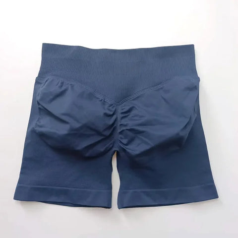 Women’s Low Rise Seamless Biker Shorts – Scrunch Booty, Hip Lifting Gym Workout & Running Leggings - Himpall